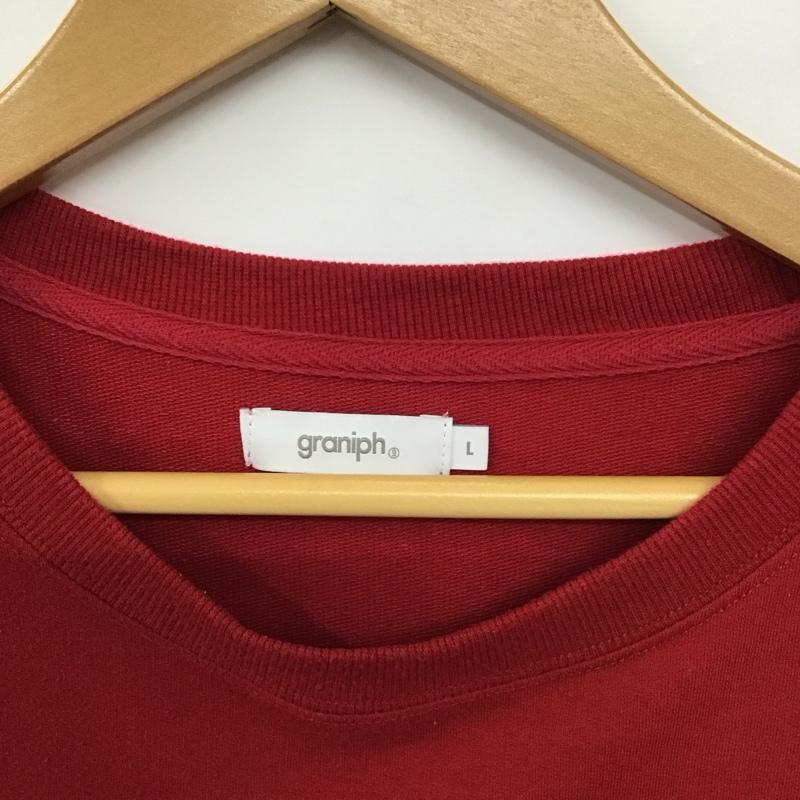 グラニフ graniph Tシャツ 半袖 半袖カットソー 刺繍カットソー L 刺繍 赤 / レッド / red メンズ USED 古着 中古 10151696