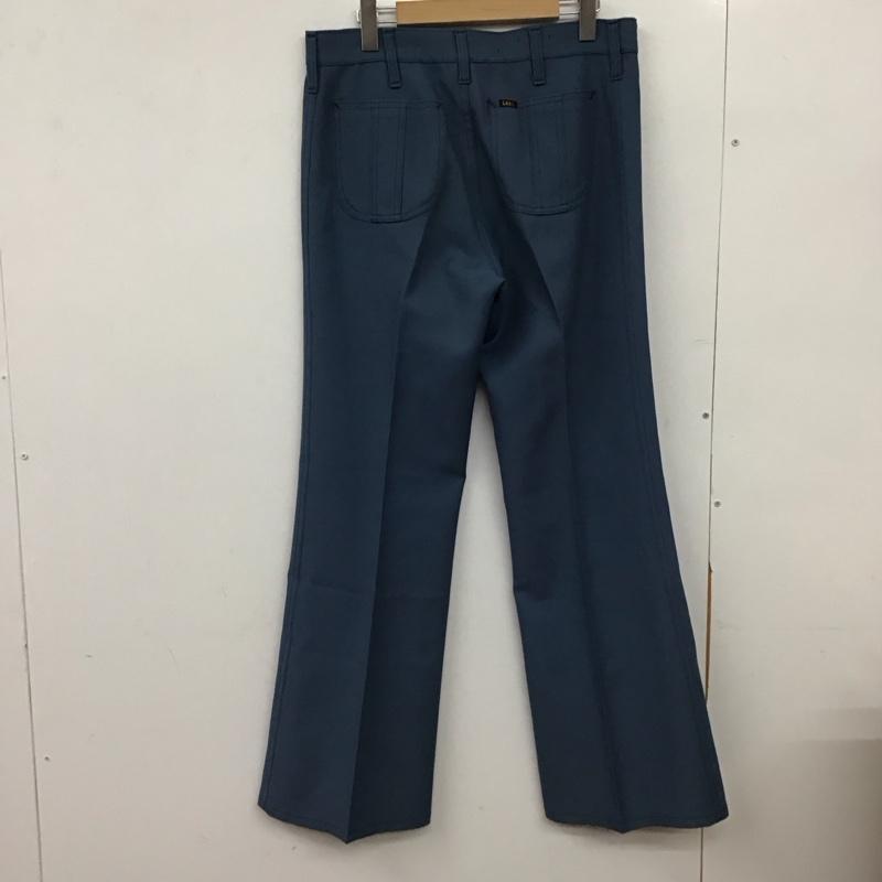 リー Lee パンツ スラックス スラックスパンツ ワイドパンツ センタータックパンツ 無地 青 / ブルー / blue メンズ USED 古着 中古 10151701