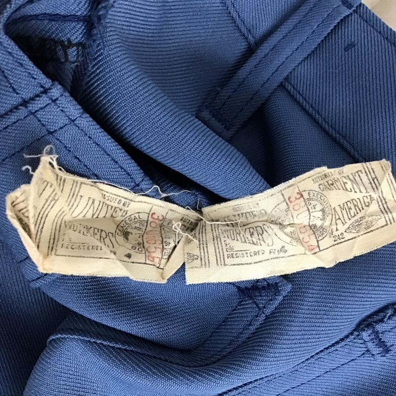 リー Lee パンツ スラックス スラックスパンツ ワイドパンツ センタータックパンツ 無地 青 / ブルー / blue メンズ USED 古着 中古 10151701