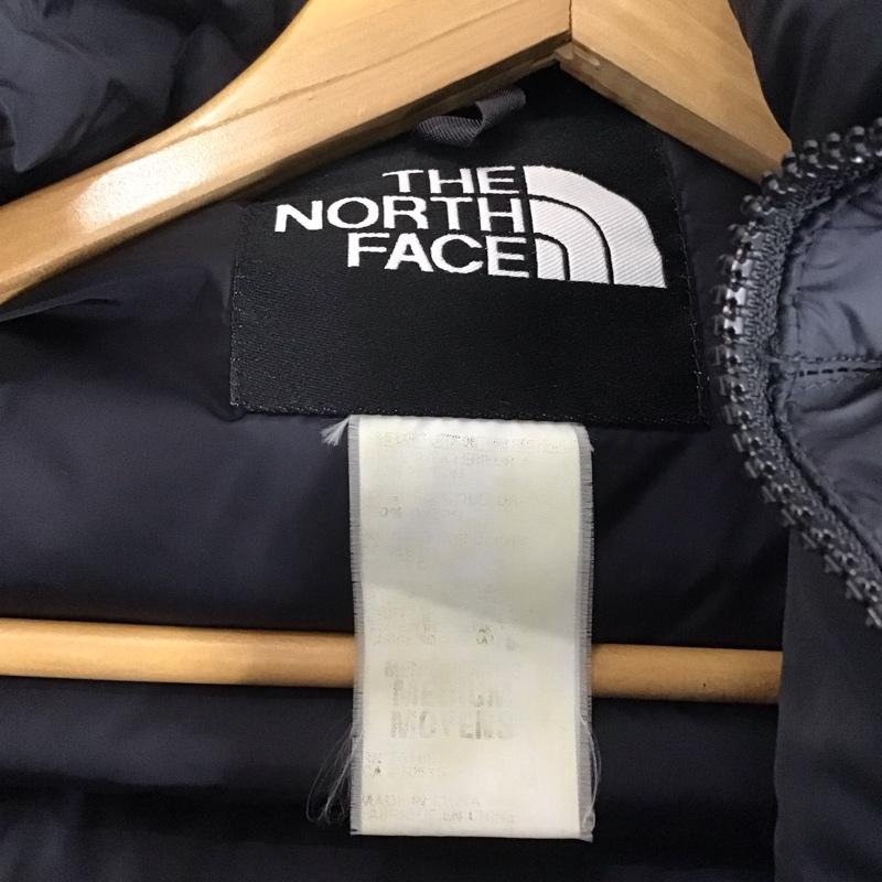 ザノースフェイス THE NORTH FACE ベスト ベスト nf004am ダウンベスト ノースリーブ ジップアップジャケット ロゴ、文字 黒 / ブラック / black X 青 / ブルー / blue メンズ USED 古着 中古 10151707
