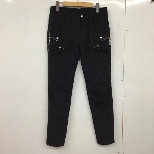 ミントネコ MINT NeKO パンツ デニム、ジーンズ スリムパンツ ストレッチパンツ カジュアルパンツ ロゴ、文字 黒 / ブラック / black レディース USED 古着 中古 10151709