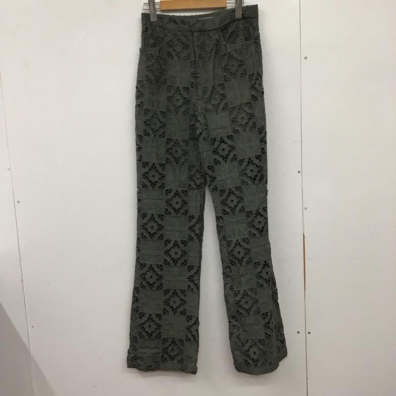 ザラ ZARA パンツ ワークパンツ、ペインターパンツ ワイドパンツ カジュアルパンツ ワークパンツ M 総柄 カーキ / カーキ / khaki レディース USED 古着 中古 10151713