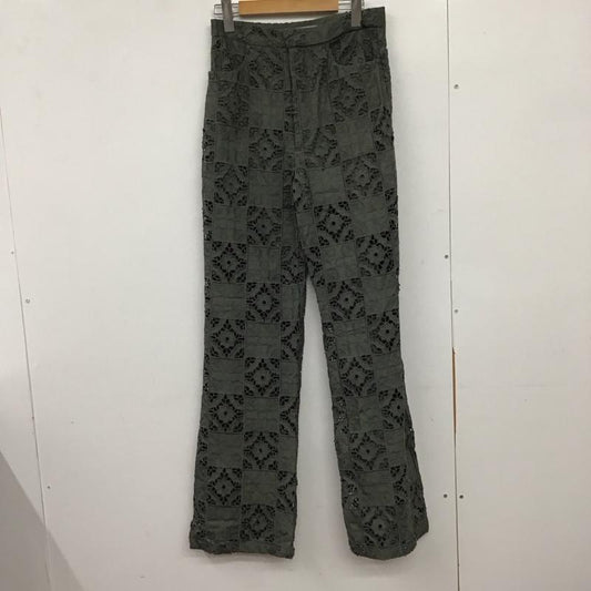 ザラ ZARA パンツ ワークパンツ、ペインターパンツ ワイドパンツ カジュアルパンツ ワークパンツ M 総柄 カーキ / カーキ / khaki レディース USED 古着 中古 10151713