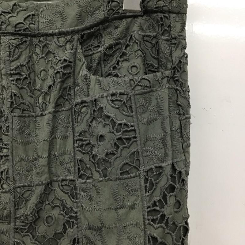 ザラ ZARA パンツ ワークパンツ、ペインターパンツ ワイドパンツ カジュアルパンツ ワークパンツ M 総柄 カーキ / カーキ / khaki レディース USED 古着 中古 10151713