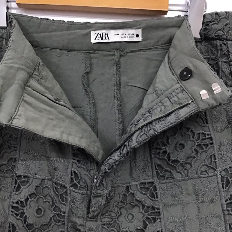 ザラ ZARA パンツ ワークパンツ、ペインターパンツ ワイドパンツ カジュアルパンツ ワークパンツ M 総柄 カーキ / カーキ / khaki レディース USED 古着 中古 10151713