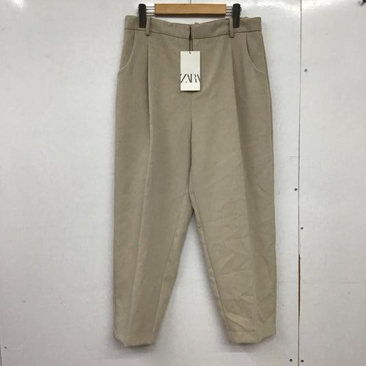 ザラ ZARA パンツ スラックス スラックスパンツ ワイドパンツ センタータックパンツ M 無地 アイボリー / アイボリー / レディース USED 古着 中古 10151715