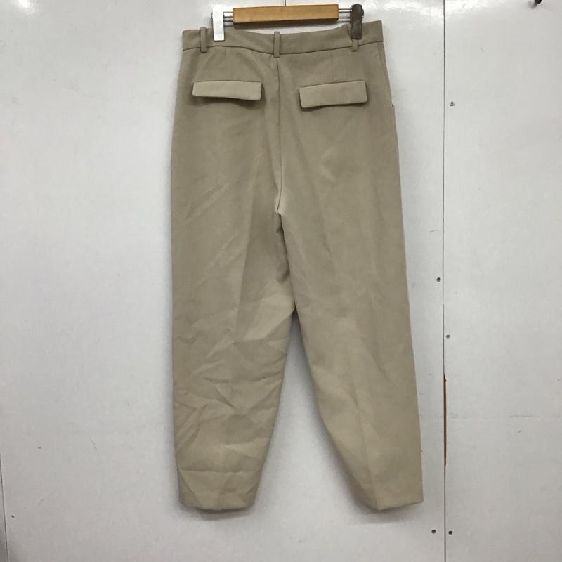 ザラ ZARA パンツ スラックス スラックスパンツ ワイドパンツ センタータックパンツ M 無地 アイボリー / アイボリー / レディース USED 古着 中古 10151715