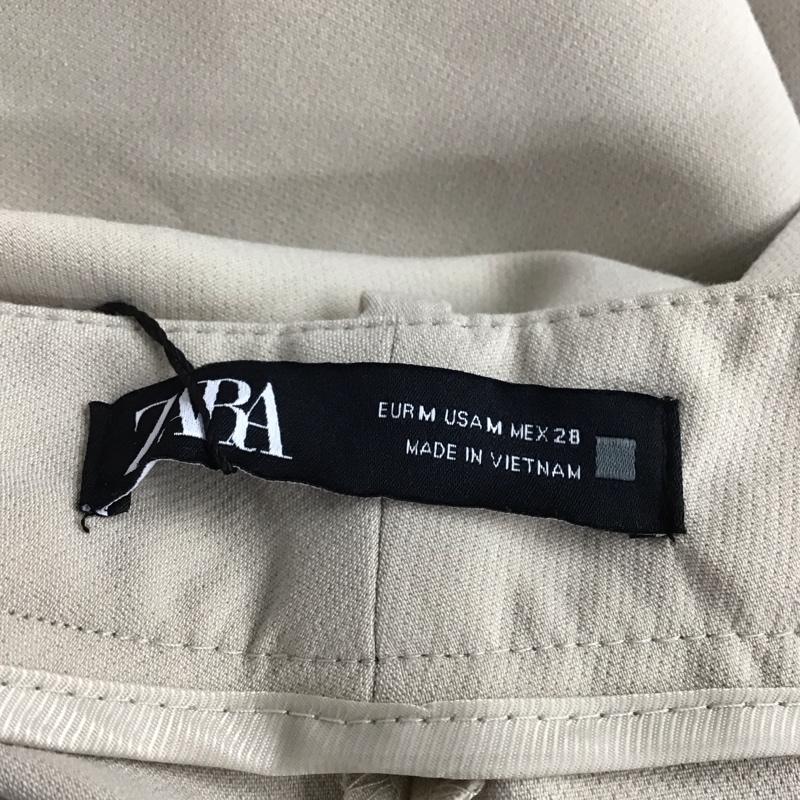 ザラ ZARA パンツ スラックス スラックスパンツ ワイドパンツ センタータックパンツ M 無地 アイボリー / アイボリー / レディース USED 古着 中古 10151715