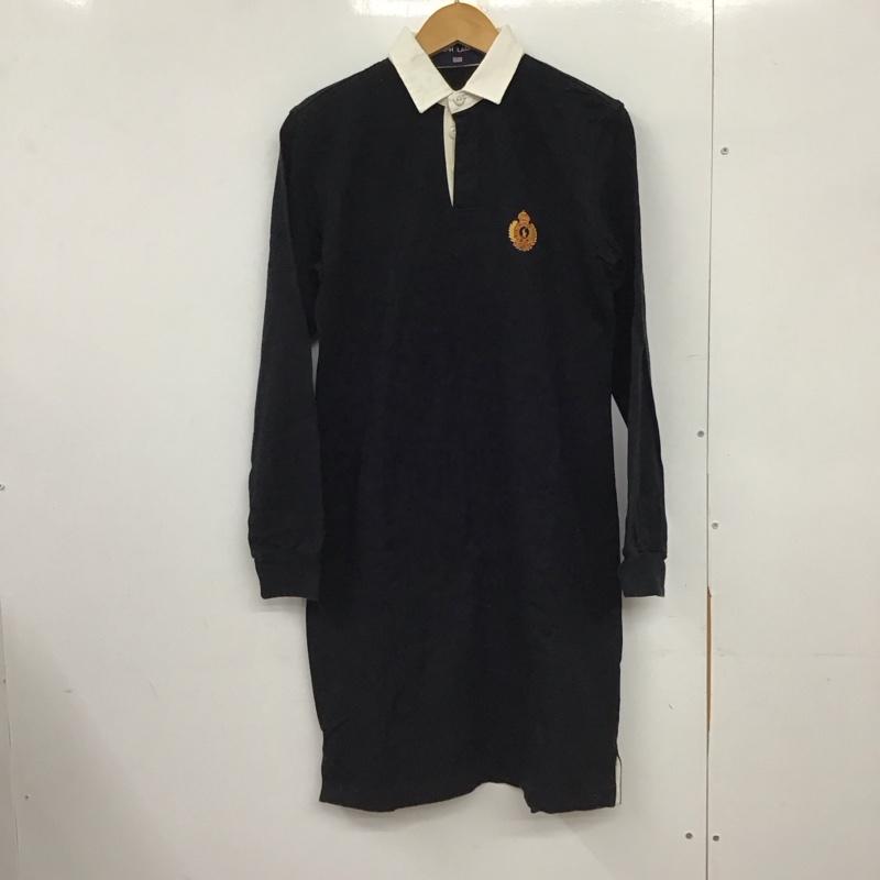 ポロスポーツラルフローレン POLOSPORT ワンピース ロングスカート 長袖ワンピース ロングワンピース L ロゴ、文字 紺 / ネイビー / navy レディース USED 古着 中古 10151719