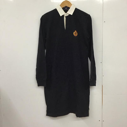 ポロスポーツラルフローレン POLOSPORT ワンピース ロングスカート 長袖ワンピース ロングワンピース L ロゴ、文字 紺 / ネイビー / navy レディース USED 古着 中古 10151719
