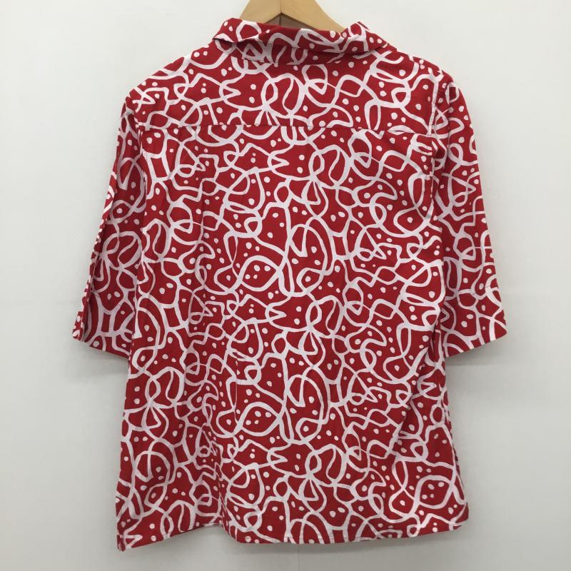 アニエス・ベー agnes b. シャツ、ブラウス 半袖 2 総柄 白 / ホワイト / white X 赤 / レッド / red レディース USED 古着 中古 10151727