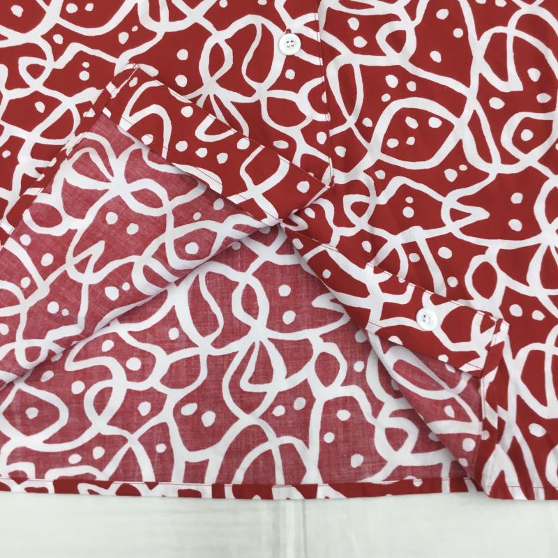 アニエス・ベー agnes b. シャツ、ブラウス 半袖 2 総柄 白 / ホワイト / white X 赤 / レッド / red レディース USED 古着 中古 10151727