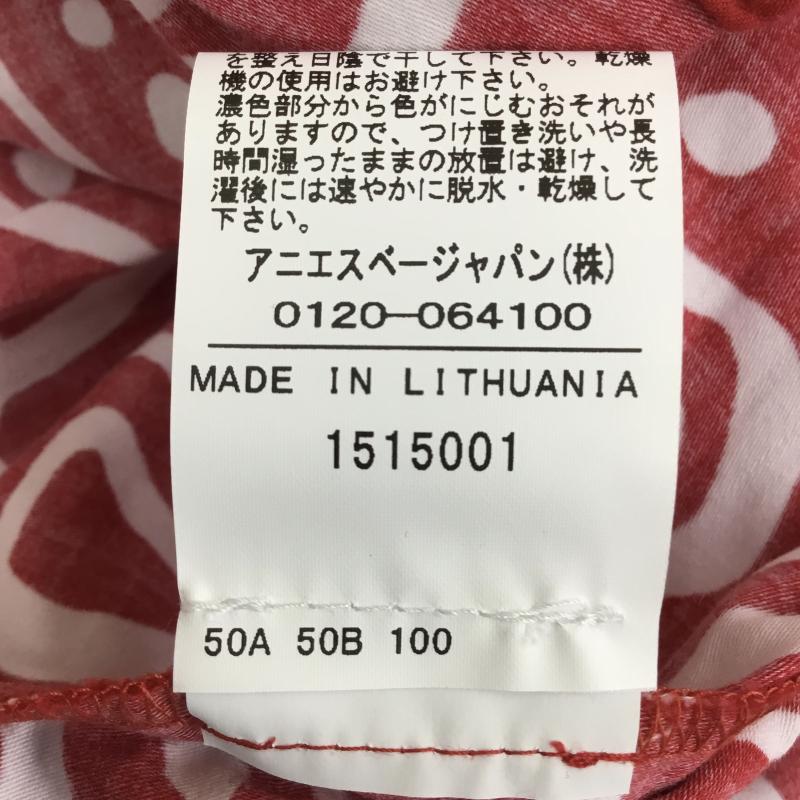 アニエス・ベー agnes b. シャツ、ブラウス 半袖 2 総柄 白 / ホワイト / white X 赤 / レッド / red レディース USED 古着 中古 10151727