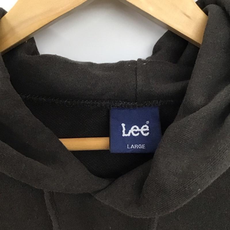 リー Lee パーカー 長袖 長袖パーカー プルオーバーパーカー スウェット L ロゴ、文字 ダークグレー / ダークグレー / メンズ USED 古着 中古 10151731