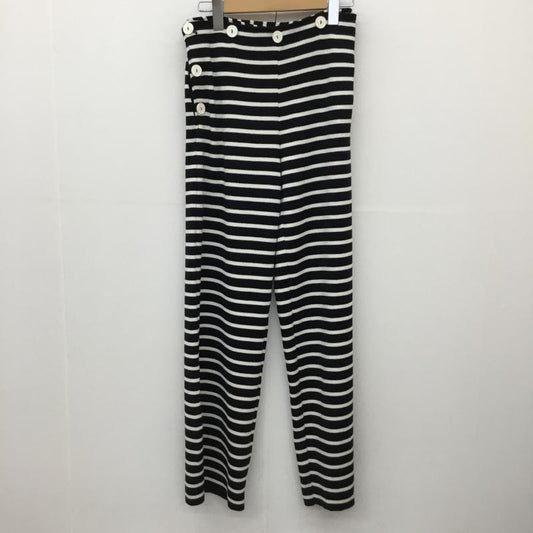 ルミノア Le Minor パンツ サルエルパンツ ボーダーマリンパンツ FREE ボーダー柄 黒 / ブラック / black X 白 / ホワイト / white レディース USED 古着 中古 10151736