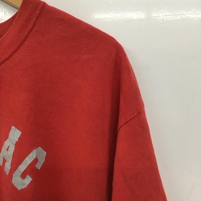 ギルダン GILDAN Tシャツ 半袖 半袖カットソー プリントTシャツ クルーネックカットソー L プリント 赤 / レッド / red メンズ USED 古着 中古 10151739