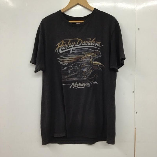 ハーレーダビッドソン Harley-Davidson Tシャツ 半袖 半袖カットソー プリントTシャツ クルーネックカットソー L プリント ダークグレー / ダークグレー / メンズ USED 古着 中古 10151740
