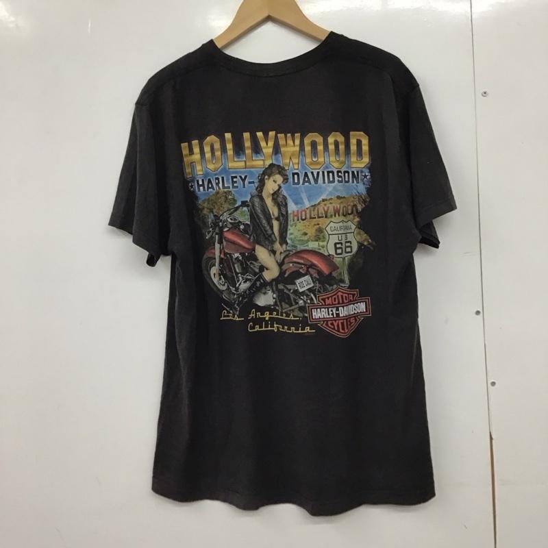ハーレーダビッドソン Harley-Davidson Tシャツ 半袖 半袖カットソー プリントTシャツ クルーネックカットソー L プリント ダークグレー / ダークグレー / メンズ USED 古着 中古 10151740