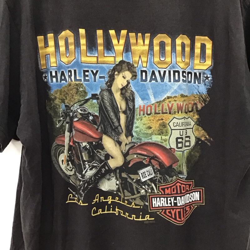 ハーレーダビッドソン Harley-Davidson Tシャツ 半袖 半袖カットソー プリントTシャツ クルーネックカットソー L プリント ダークグレー / ダークグレー / メンズ USED 古着 中古 10151740