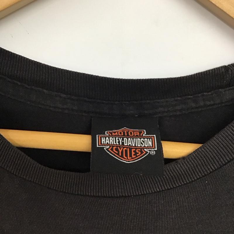 ハーレーダビッドソン Harley-Davidson Tシャツ 半袖 半袖カットソー プリントTシャツ クルーネックカットソー L プリント ダークグレー / ダークグレー / メンズ USED 古着 中古 10151740