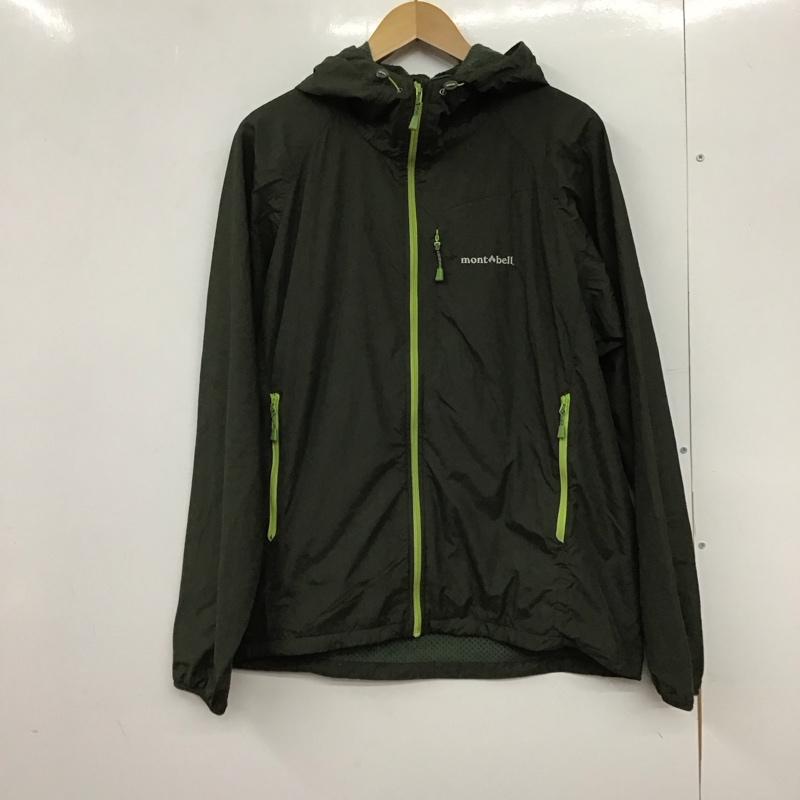 モンベル mont-bell ジャケット、上着 ジャンパー、ブルゾン 1106645 ジップアップナイロンジャケット パーカージャケット L ロゴ、文字 カーキ / カーキ / khaki メンズ USED 古着 中古 10151745