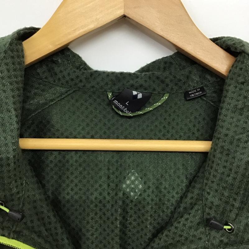 モンベル mont-bell ジャケット、上着 ジャンパー、ブルゾン 1106645 ジップアップナイロンジャケット パーカージャケット L ロゴ、文字 カーキ / カーキ / khaki メンズ USED 古着 中古 10151745