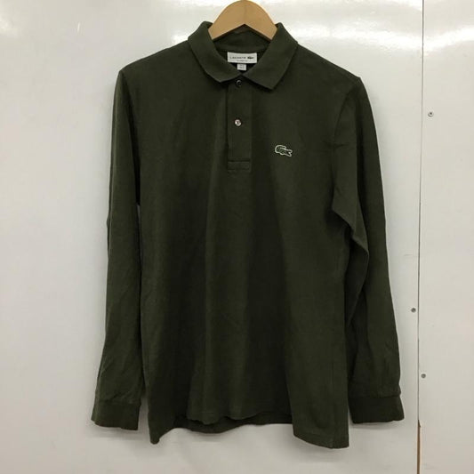 ラコステ LACOSTE ポロシャツ 長袖 長袖ポロシャツ 長袖カットソー カラーシャツ 3 ロゴ、文字 カーキ / カーキ / khaki メンズ USED 古着 中古 10151747