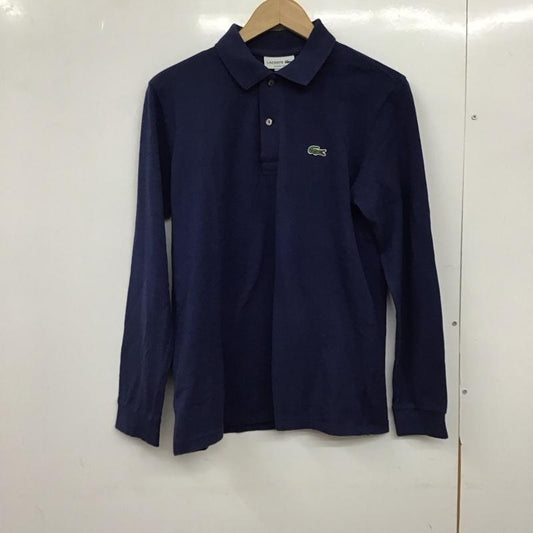 ラコステ LACOSTE ポロシャツ 長袖 長袖ポロシャツ 長袖カットソー カラーシャツ 3 ロゴ、文字 紺 / ネイビー / navy メンズ USED 古着 中古 10151748