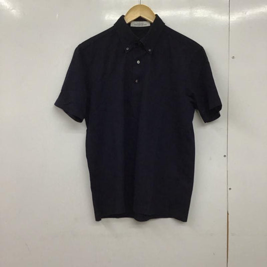 ユナイテッドアローズグリーンレーベルリラクシング UNITED ARROWS green label relaxing ポロシャツ 半袖 半袖ポロシャツ カラーシャツ 半袖カットソー L 無地 紺 / ネイビー / navy メンズ USED 古着 中古 10151750