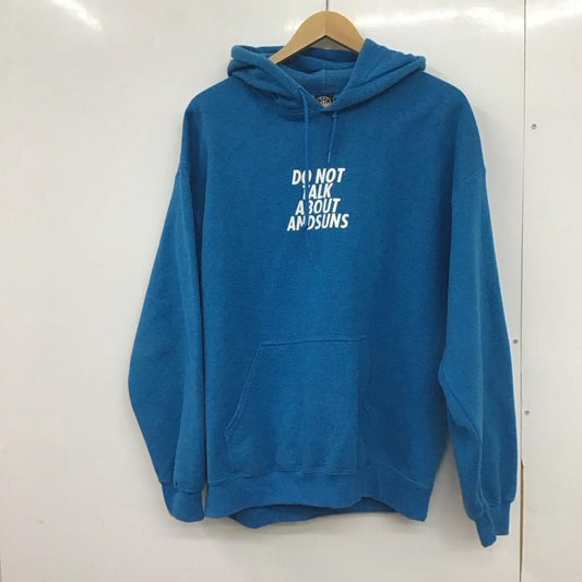 アンドサンズ ANDSUNS パーカー 長袖 長袖パーカー プルオーバーパーカー スウェット L ロゴ、文字 青 / ブルー / blue メンズ USED 古着 中古 10151751