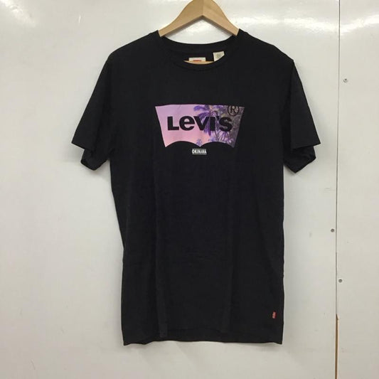 リーバイス Levi s Tシャツ 半袖 半袖カットソー プリントTシャツ クルーネックカットソー M プリント 黒 / ブラック / black メンズ USED 古着 中古 10151756