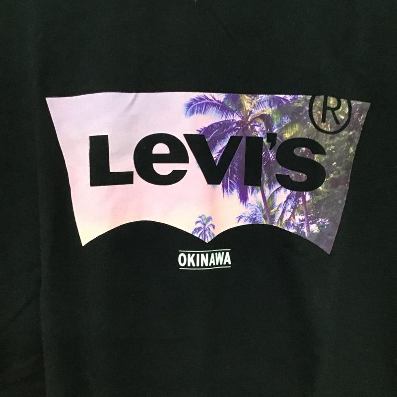 リーバイス Levi s Tシャツ 半袖 半袖カットソー プリントTシャツ クルーネックカットソー M プリント 黒 / ブラック / black メンズ USED 古着 中古 10151756