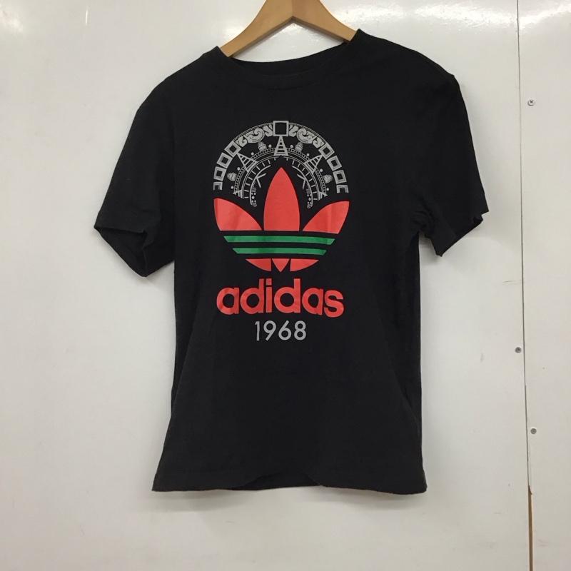 アディダス adidas Tシャツ 半袖 cd6825 半袖カットソー プリントTシャツ M プリント 黒 / ブラック / black メンズ USED 古着 中古 10151757