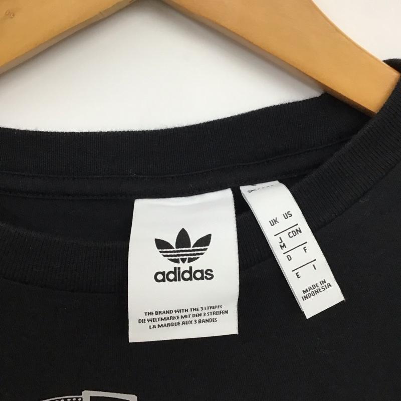 アディダス adidas Tシャツ 半袖 cd6825 半袖カットソー プリントTシャツ M プリント 黒 / ブラック / black メンズ USED 古着 中古 10151757