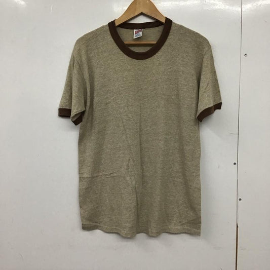 ソフィー SOFFE Tシャツ 半袖 半袖カットソー 無地Tシャツ クルーネックカットソー L 無地 茶 / ブラウン / brown メンズ USED 古着 中古 10151760