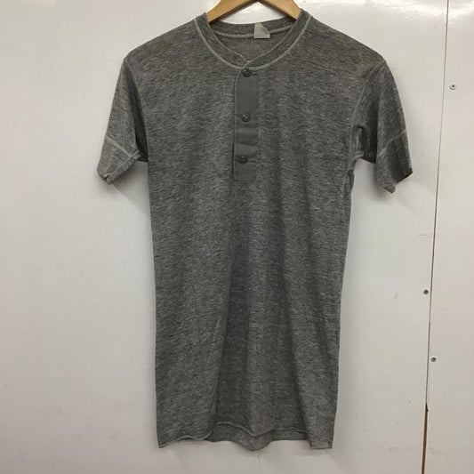 ヘルスニット Healthknit カットソー 半袖 半袖カットソー 無地Tシャツ ヘンリーネックカットソー L 無地 灰 / グレー / gray メンズ USED 古着 中古 10151761