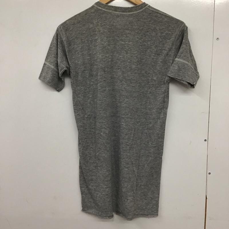 ヘルスニット Healthknit カットソー 半袖 半袖カットソー 無地Tシャツ ヘンリーネックカットソー L 無地 灰 / グレー / gray メンズ USED 古着 中古 10151761