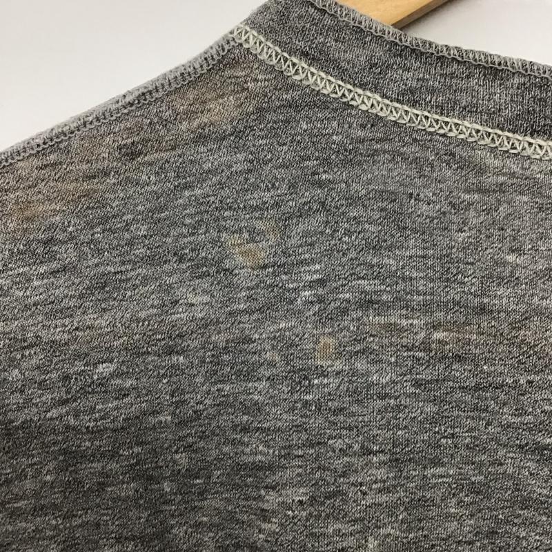 ヘルスニット Healthknit カットソー 半袖 半袖カットソー 無地Tシャツ ヘンリーネックカットソー L 無地 灰 / グレー / gray メンズ USED 古着 中古 10151761