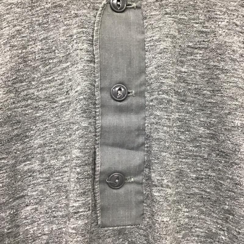 ヘルスニット Healthknit カットソー 半袖 半袖カットソー 無地Tシャツ ヘンリーネックカットソー L 無地 灰 / グレー / gray メンズ USED 古着 中古 10151761