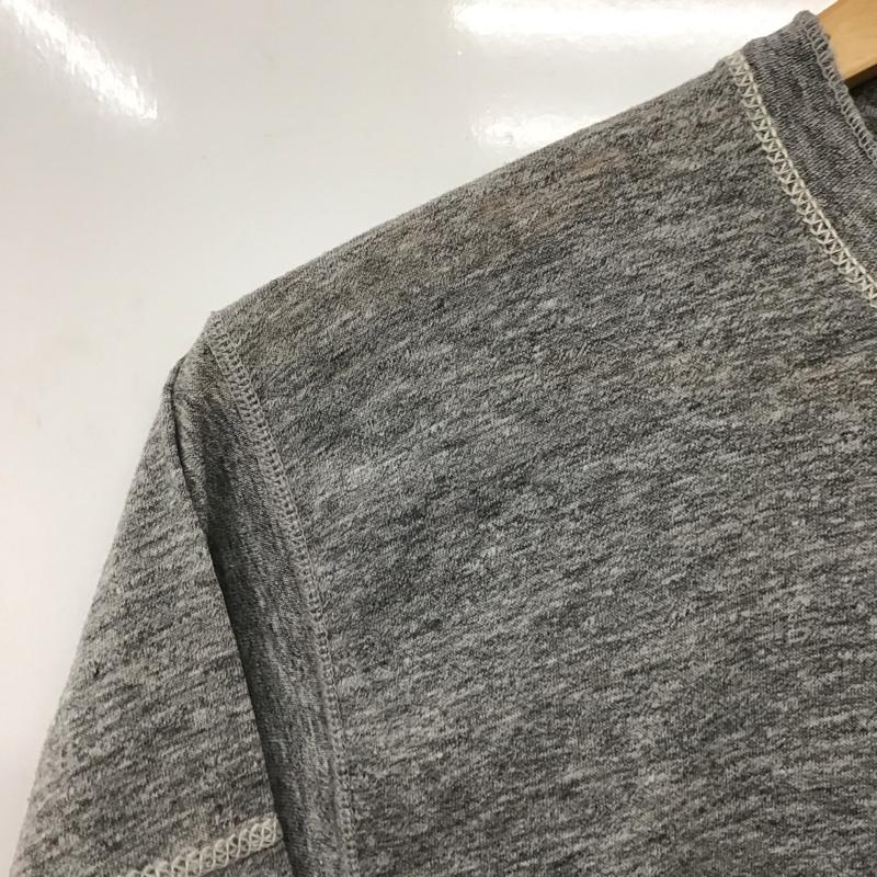 ヘルスニット Healthknit カットソー 半袖 半袖カットソー 無地Tシャツ ヘンリーネックカットソー L 無地 灰 / グレー / gray メンズ USED 古着 中古 10151761