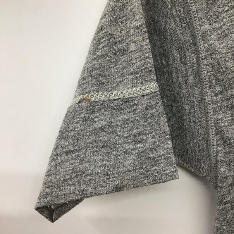 ヘルスニット Healthknit カットソー 半袖 半袖カットソー 無地Tシャツ ヘンリーネックカットソー L 無地 灰 / グレー / gray メンズ USED 古着 中古 10151761