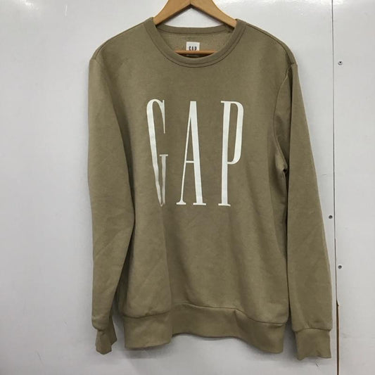 ギャップ GAP トレーナー 長袖 長袖トレーナー スウェット クルーネック プルオーバー M ロゴ、文字 ベージュ / ベージュ / beige メンズ USED 古着 中古 10151763