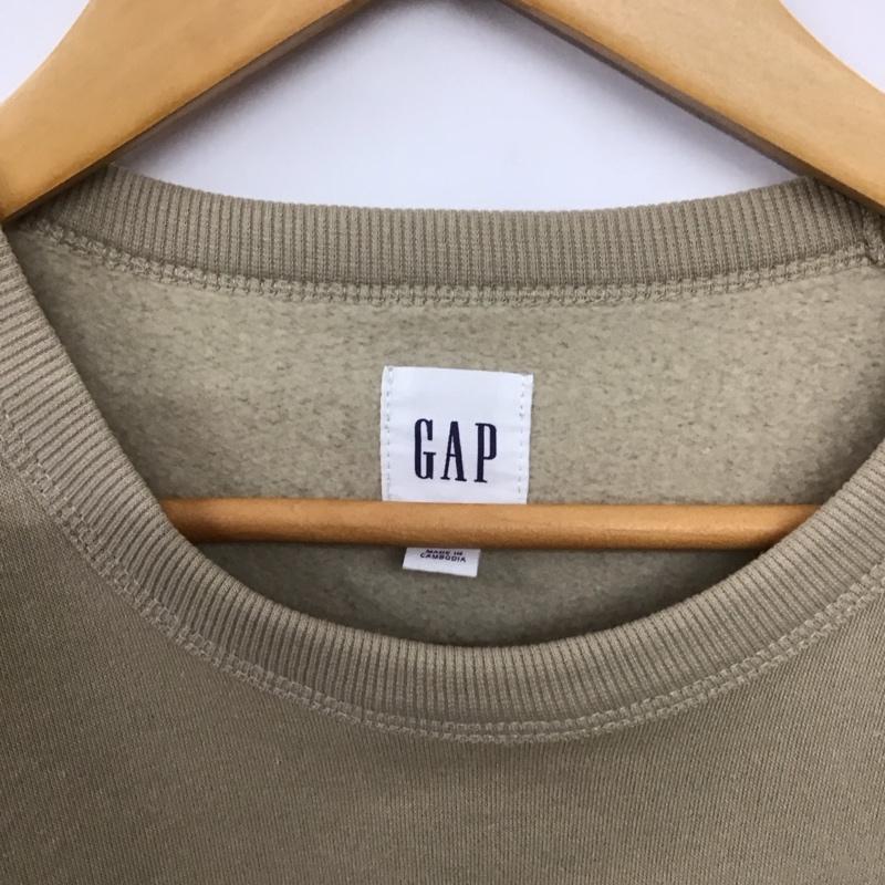 ギャップ GAP トレーナー 長袖 長袖トレーナー スウェット クルーネック プルオーバー M ロゴ、文字 ベージュ / ベージュ / beige メンズ USED 古着 中古 10151763