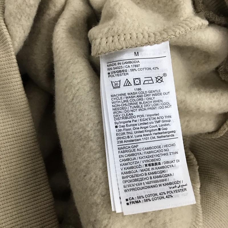 ギャップ GAP トレーナー 長袖 長袖トレーナー スウェット クルーネック プルオーバー M ロゴ、文字 ベージュ / ベージュ / beige メンズ USED 古着 中古 10151763