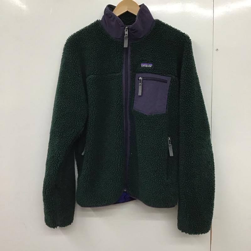 パタゴニア patagonia ジャケット、上着 ジャンパー、ブルゾン 23057fa25 フリースジャケット ジップアップジャケット S ロゴ、文字 緑 / グリーン / green メンズ USED 古着 中古 10151773