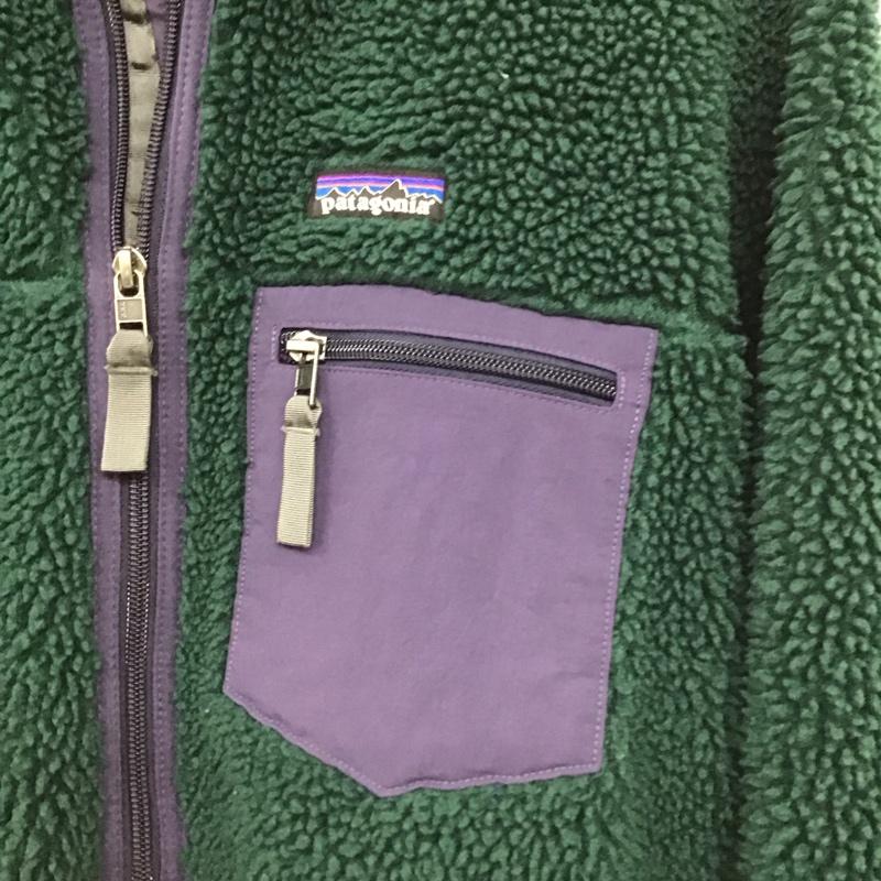 パタゴニア patagonia ジャケット、上着 ジャンパー、ブルゾン 23057fa25 フリースジャケット ジップアップジャケット S ロゴ、文字 緑 / グリーン / green メンズ USED 古着 中古 10151773