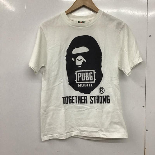 ベイプ BAPE Tシャツ 半袖 半袖カットソー プリントTシャツ クルーネックカットソー S プリント 白 / ホワイト / white メンズ USED 古着 中古 10151776