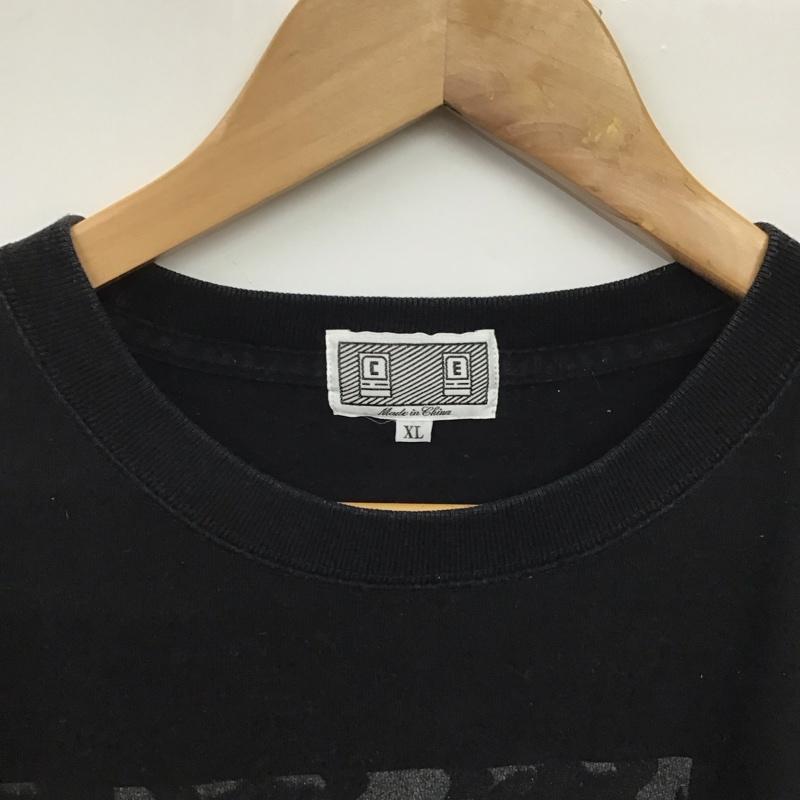 シーイー C.E Tシャツ 半袖 半袖カットソー プリントTシャツ クルーネックカットソー XL プリント 黒 / ブラック / black メンズ USED 古着 中古 10151777