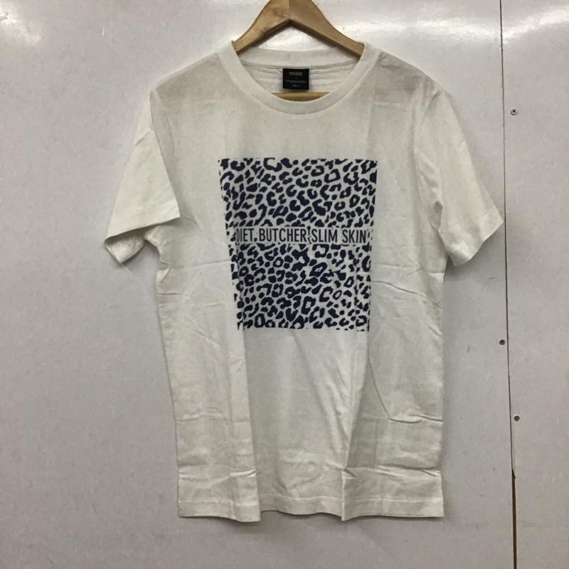 ダイエットブッチャー スリムスキン DIET BUTCHER SLIM SKIN Tシャツ 半袖 半袖カットソー プリントTシャツ クルーネックカットソー FREE プリント 白 / ホワイト / white メンズ USED 古着 中古 10151778