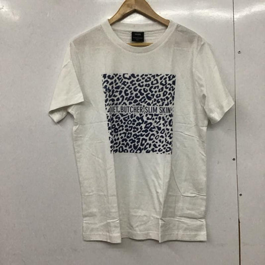 ダイエットブッチャー スリムスキン DIET BUTCHER SLIM SKIN Tシャツ 半袖 半袖カットソー プリントTシャツ クルーネックカットソー FREE プリント 白 / ホワイト / white メンズ USED 古着 中古 10151778
